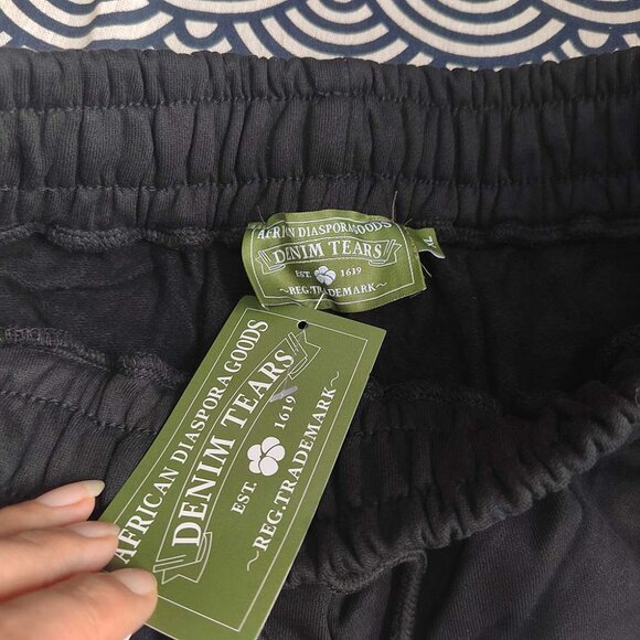 Denim Tears The Cotton Wreath Black Shorts - Picture 4 of 10